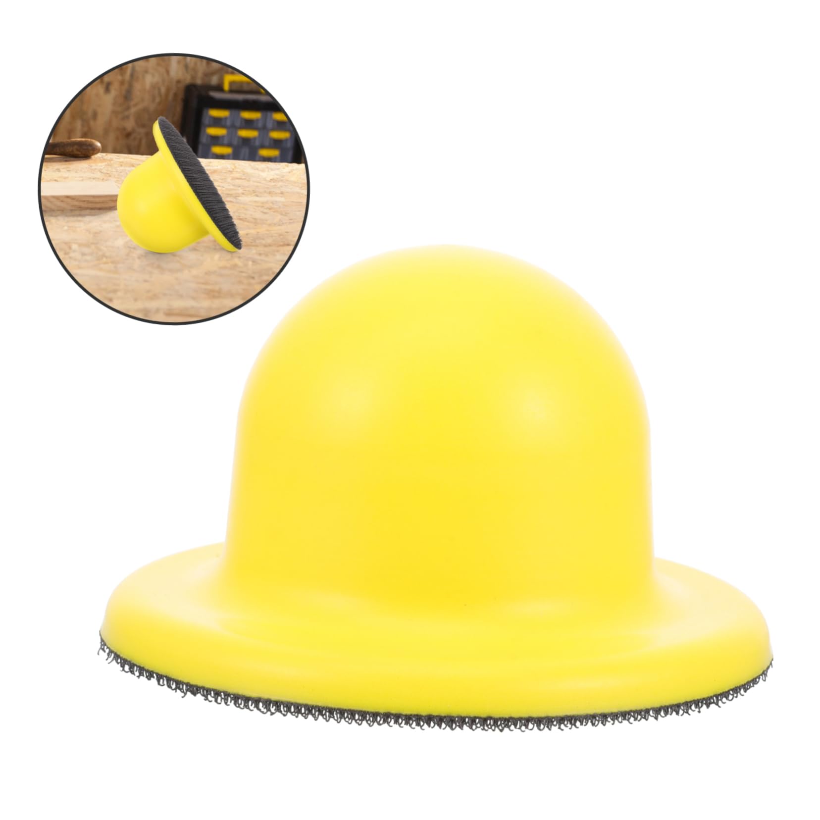 DOITOOL 4 Stück Manuelle Rundschleifscheibe Sockelleiste Schleifklotz Aus Kork Sandmasse Terrassendielen Grobes Schleifpapier Farbblock Blockhandwerk Gießen Zubehör Schleifpads Pu Yellow