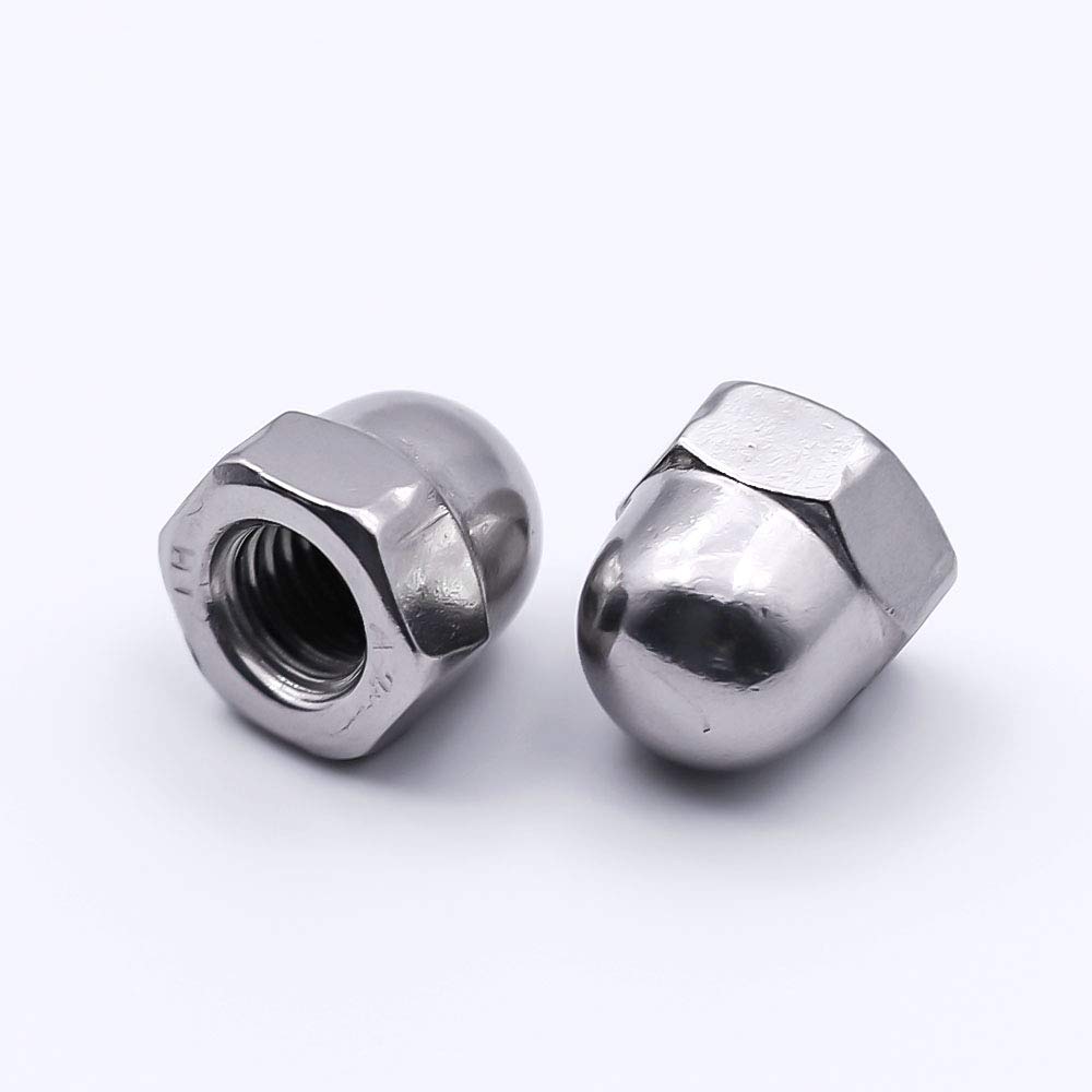 5/16-18 Acorn Hex Cap Dome Head Nuts, 304 Stainless Steel 18-8, Full Thead Coverage, 10 PCS