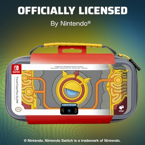 Image of PDP Travel Case Plus GLOW for Nintendo Switch /Switch Lite /Switch OLED: Legend of Zelda Tears of the Kingdom Cosplay Purah Pad 3D (Glow in the Dark)