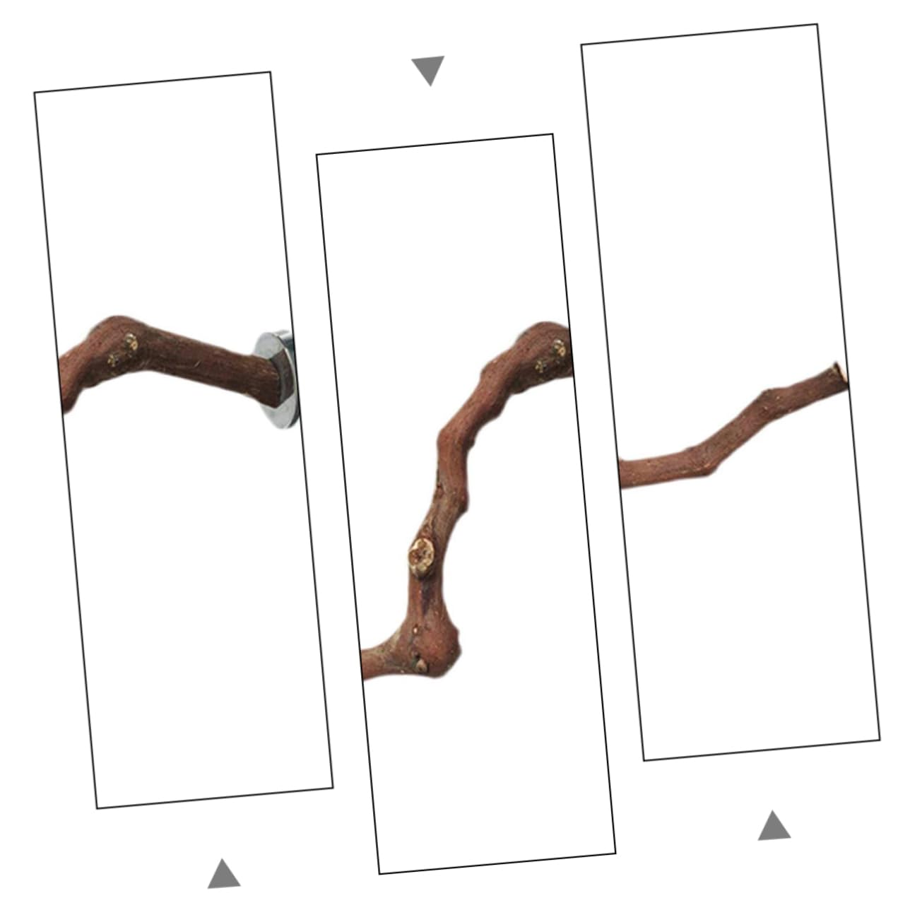 Angoily 3pezzi Per Uccelli Legno Per Addestramento e Gioco Giocattolo Per Pappagalli Struttura Semplice e Resistente Atmosfera Naturale Per La Gabbia Design Pratico Per Esercizio e