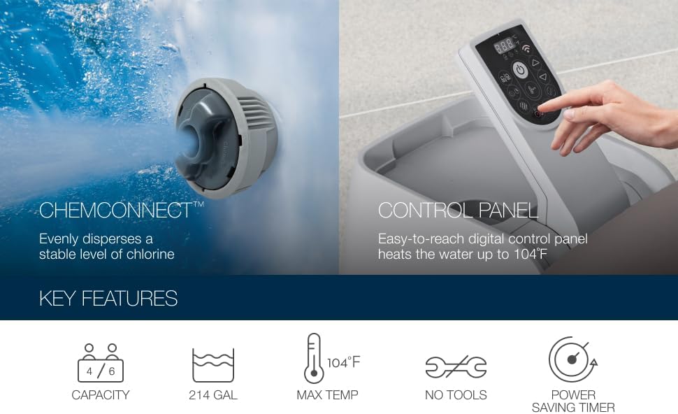Close-up of the hot tub digital control panel