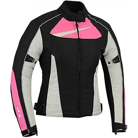 LOVO Chaqueta de Invierno de Mujer para Moto (XL) Impermeable con Protectores Cover