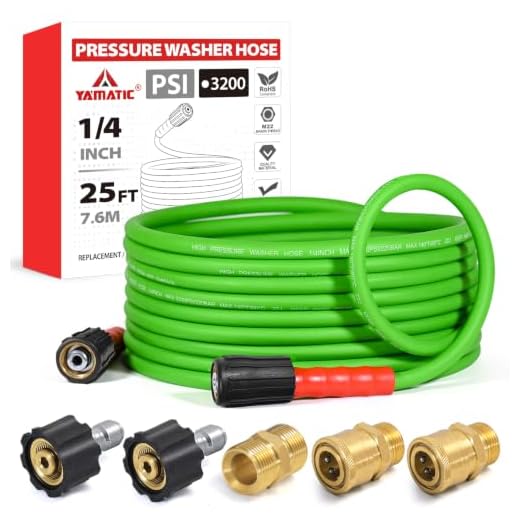 YAMATIC 25FT Flexible Pressure Washer Hose