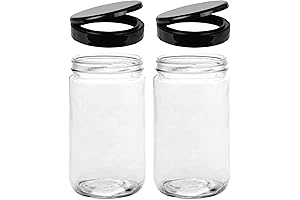 EXTRA WIDE MOUTH MASON JAR with Flip Top LIDS - 32 oz