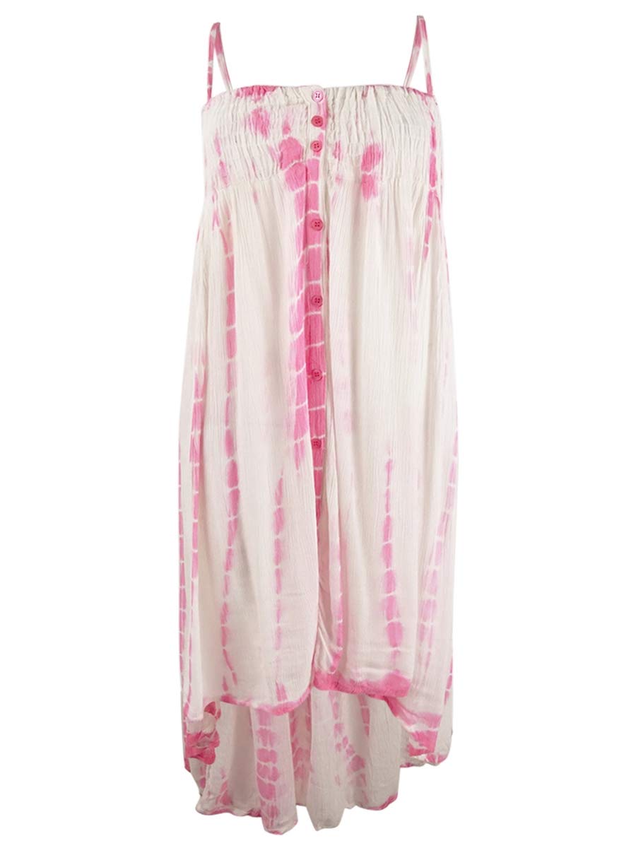 RaviyaWomen's Tie-Dye Printed Dress Swim Cover-Up