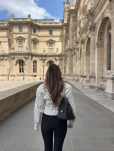 Lunoakvo Womens Polka Dot Print Stand Neck Short Jackets Retro Zipper Lantern Sleeve Streetwear Jackets Outerwear4