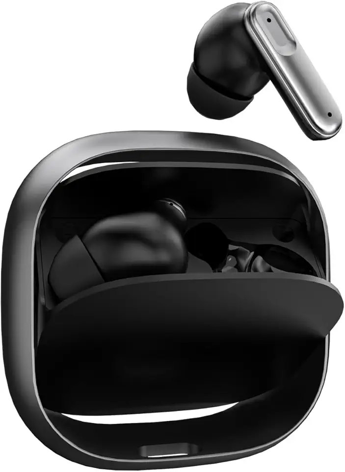 Fone de Ouvido Bluetooth 5.4 Intra-Auricular, Som Estéreo Hi-Fi Sem Fio, Microfone com Cancelamento de Ruído, Controle Tátil Premium, 3 Tamanhos de Pontas, Bateria de 36h – Preto