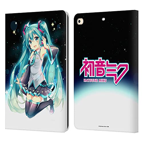 Étui Hatsune Miku en cuir portefeuille pour Apple iPad 9.7 2017 2018 graphiques ciel de nuit