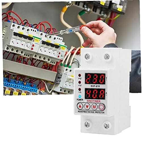 Voltage Protector SVP-918 Verstelbare automatische zelfherstel onder spanning Beschermende inrichting 40A Wit… - Image 4