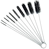 HappyGo 10 Set Straw Cleaning Brush Nylon Tube Brush for Bottle, Gun, Cell Phone, Jewelry, Keyboard Cleaning