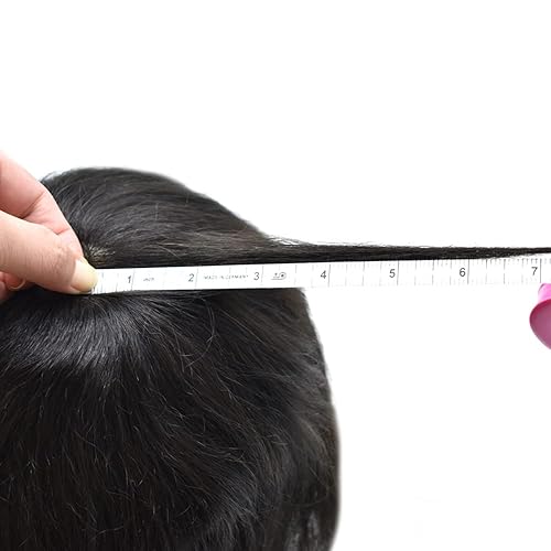 Miniatura 7 de RESHE Tupé de cabello humano real para hombre, sistema de reemplazo de piezas de pelo para hombres, pieza de pelo polivinílico para hombres,