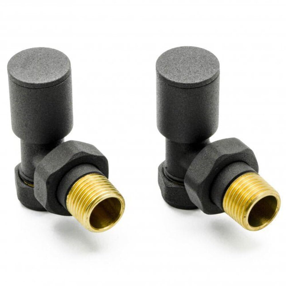 Reina Portland Angled Steel Radiator & Towel Rail Valve Anthracite