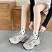 MarJunSep Cute Crew Socks for Women Teen Girls Striped Dots Ribbed Ankle Athlete Cotton Socks Fashion 5 Pairs Bulk Four Seasons Socks