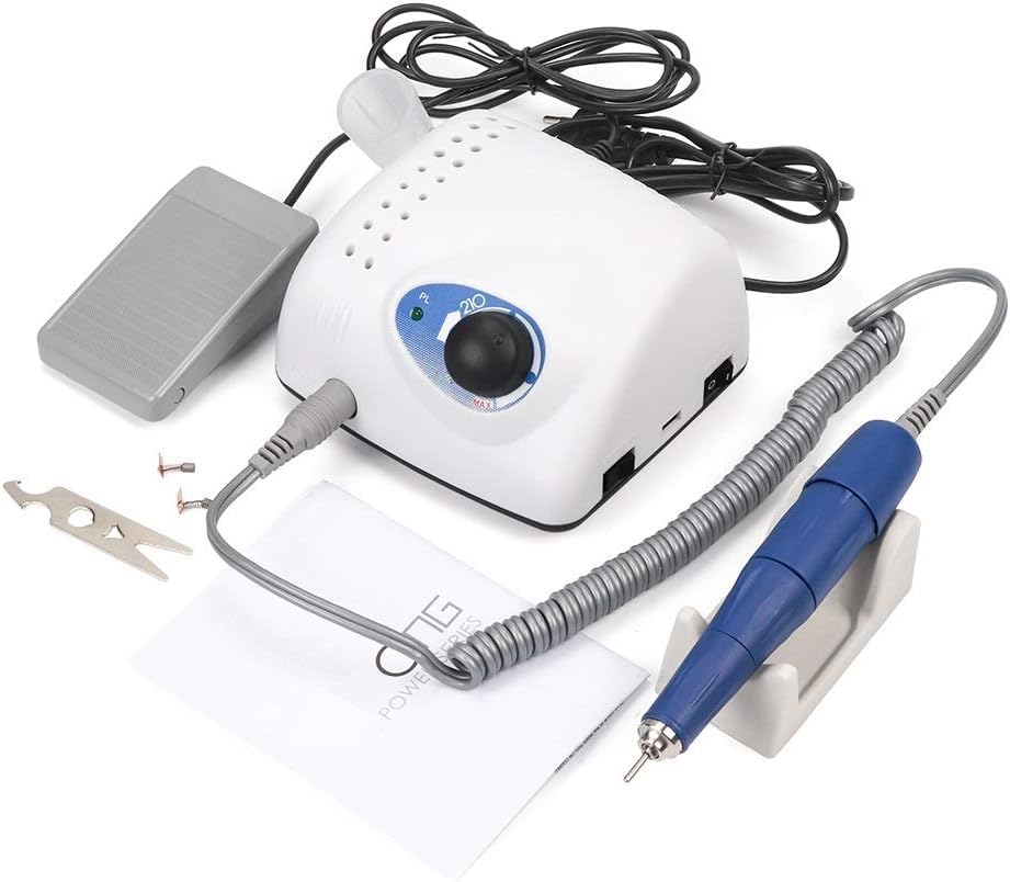 Miniatura 2 de Taladro de uñas profesional Máquina de taladro de uñas con ajuste de velocidad variable hasta 35,000 RPM, 210 manicura pedicura pulidora y lijadora