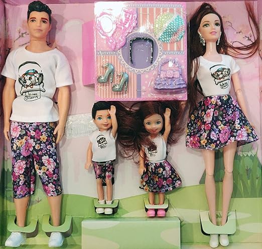 FROWWY Beauty Family Doll 4 Person Set Mother Father and 2 Lovely Chidren Family Doll Set | for Birthday Gift (Size : 28cm Color of Dress So Beutiful) Assorted Colours (B0CVDPKLTN) Amazon Price History, Amazon Price Tracker
