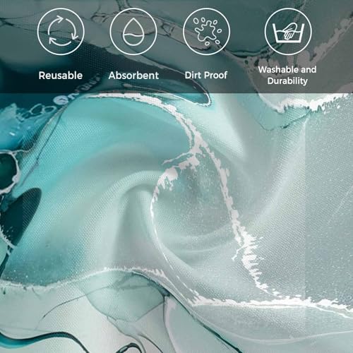 Servilletas de tela modernas Aqua Marble, set de 4 miniatura 6