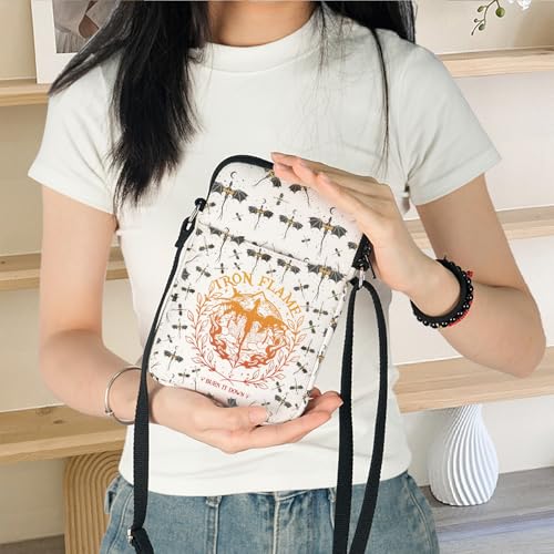 KEYCHIN 4th Wing Crossbody Bag Dragon Rider Book Lover Gifts Burn It Down Dark Academia Shoulder Bag Ya Book Lover Gifts4