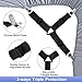 Bed Sheet Straps, 6 Pack Fitted Bed Sheet Fasteners Clips Adjustable Crisscross Bed Sheet Holder Straps for Corners Mattress Sheet Suspenders Grippers Bedding Accessories, Black