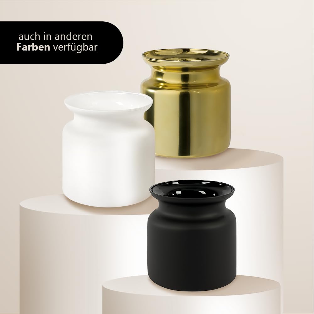 12er-Set schwarz-Matte Tischvasen im XL-Format - Vasen aus Glas | Elegante Blumenvase für Tischdeko in Hotel, Büro und Gastronomie - modern & stilvoll für Restaurant und Event
