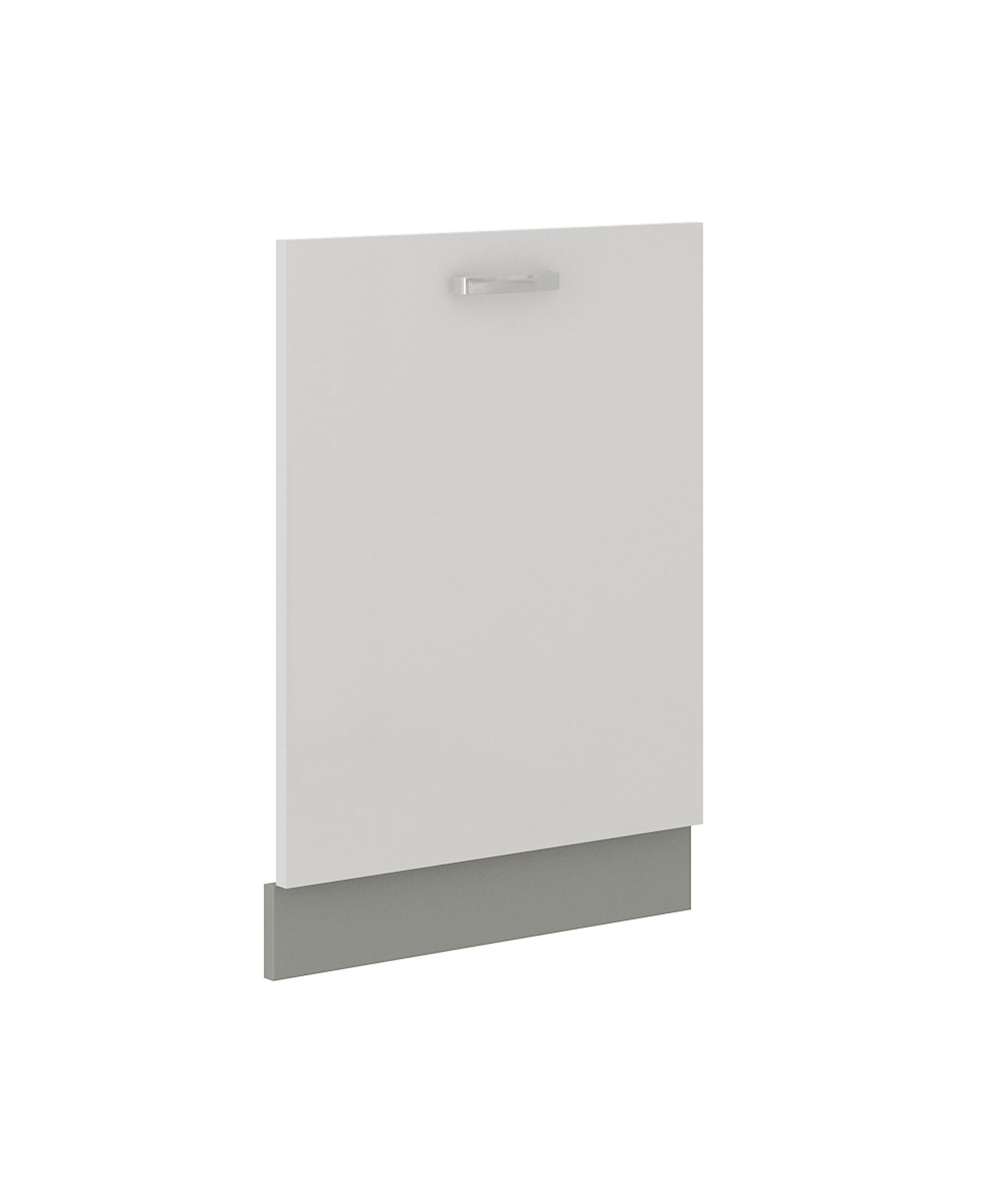 Kuechen-preisbombe Frontblende Geschirrspüler vollintegriert 60 cm Weiß Hochglanz Küche Bianca Grey