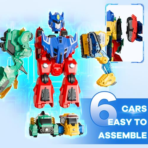 Image of iPlay, iLearn Kids Dinosaur Transform Robot Toy Magnetic Transforming Truck