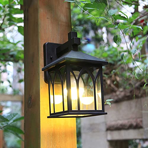 Lámpara de pared al aire libre impermeable con tornillo E26 para patio y balcón 4