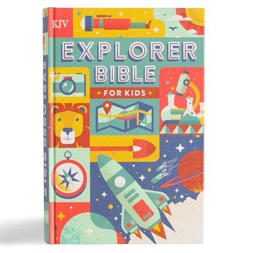 KJV Explorer Bible for Kids, Hardcover, Red Letter, Full-Color Design,