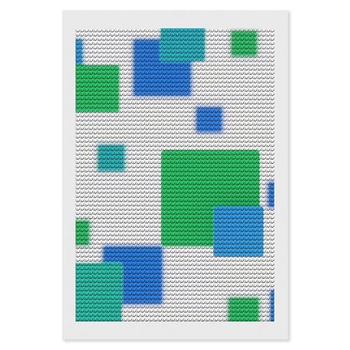 Peinture diamant bleu vert strass ronds broderie diamant kit déco