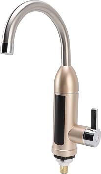 3000W Electric Heater Faucet, Hot Water Faucet for Bathroom Kitchen, Tankless Water Heater with LED Digital Display, 3 sec Fast Heating, 30C - 60C US Plug 110V