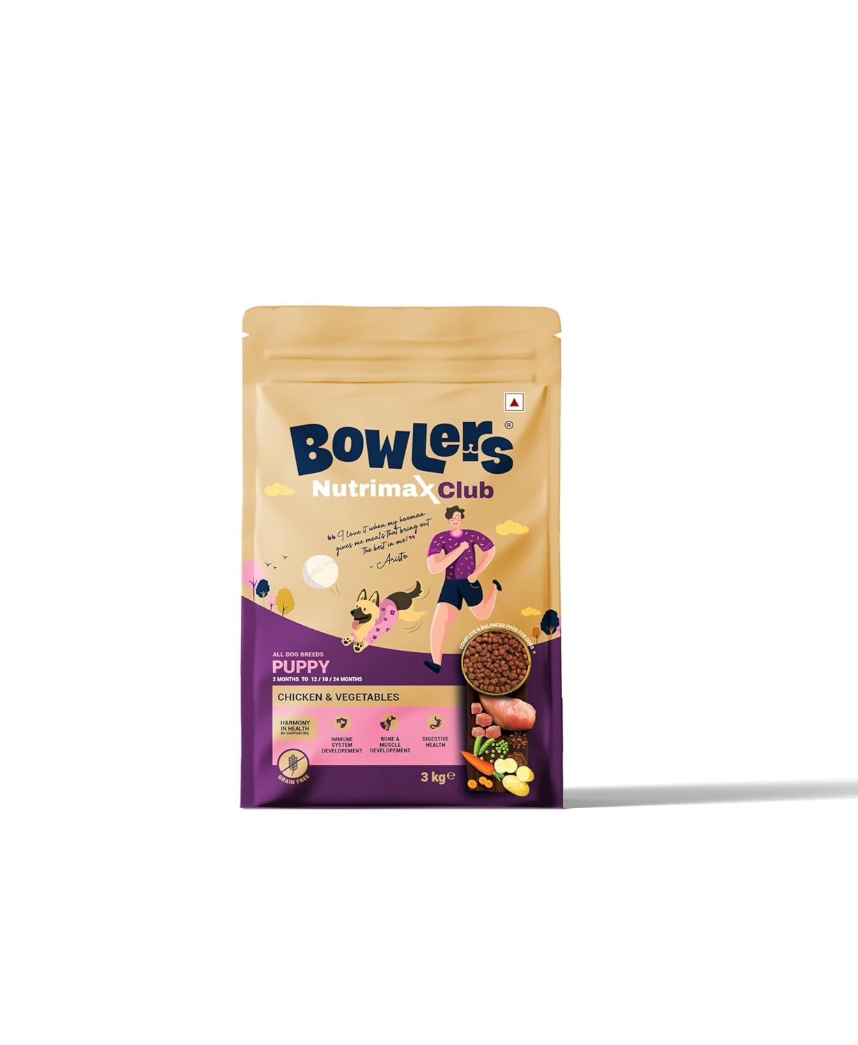 BoWLers Nutrimax Club Chicken and Vegetables Puppy Dog Food 3 Kg (B0CS4SGFS8) Amazon Price History, Amazon Price Tracker