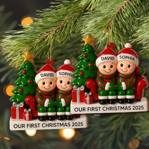 Personalized 1st Christmas Couple Ornament – Custom Wooden Keepsake for Newlyweds 2025 - Image 5