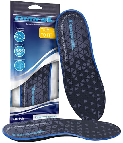 Orthotic Plantar Fasciitis Insoles for Men and Women - Arch Support Inserts for Flat Feet and Heel Pain Relief - Trim to Fit Insoles Men Work Boots Formal, Casual & Running Shoes (4-5.5 M/5-6.5 W)
