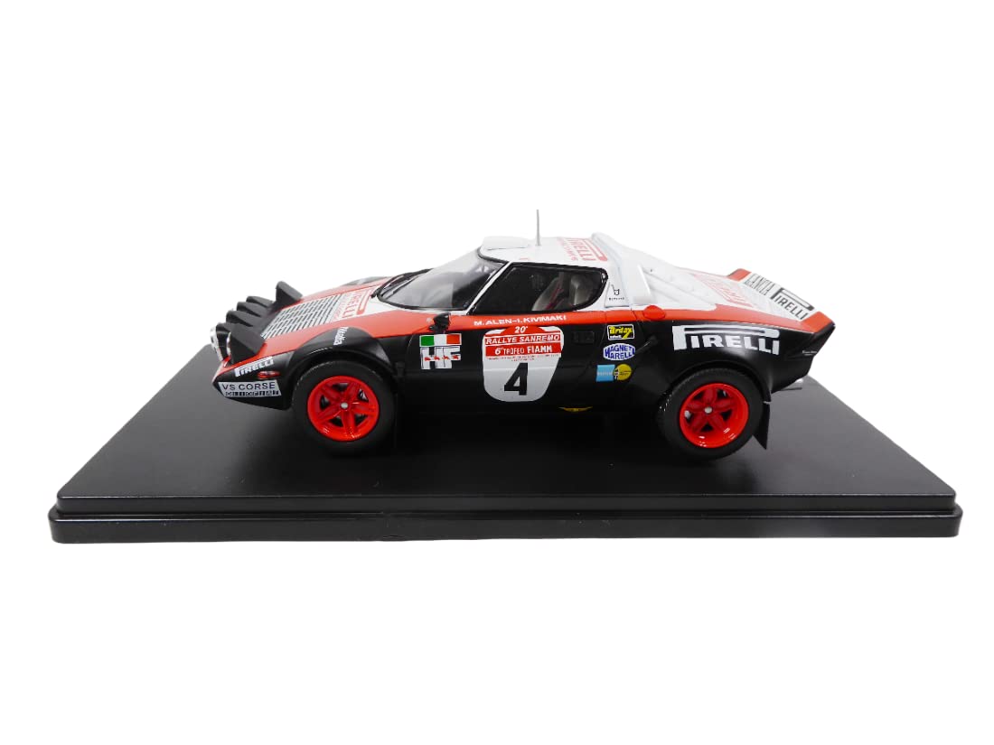 OPO 10 Voiture Miniature reproduite à l'échelle 1/24 Compatible pour Lancia Stratos HF Rallye Sanremo 1978 - RVQ26