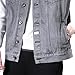 Men's Ripped Distressed Casual Denim Vest Button Down Fashion Trucker Jean Vests Loose Fit Sleeveless Jean Vest (XX-Large,Gray 4)