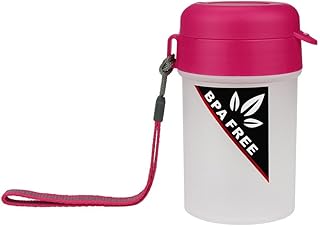 Wyxhkj - Borraccia portatile da 250 ml, in plastica, con manico portatile, per sport all'aria aperta, viaggi, ufficio (blu, rosa, rosso, bianco)