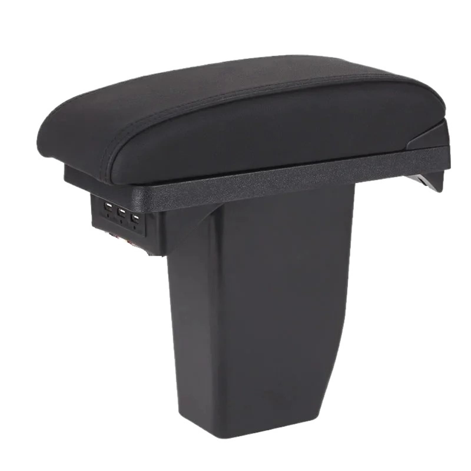 AWGNTQQ Car Armrests For Peugeot 2008 2012-2018 Car Storage Box With USB Charging Auto Retrofit Parts(B2 black line Corium)