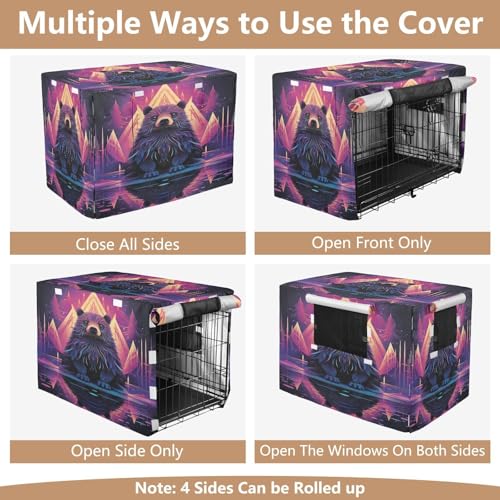 Housse imperméable pour cage chien et chat bâche de protection extérieure résistante - 6
