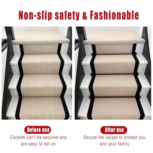 Barras de latón de diseño elegante para asegurar alfombras de escaleras domésticas 6