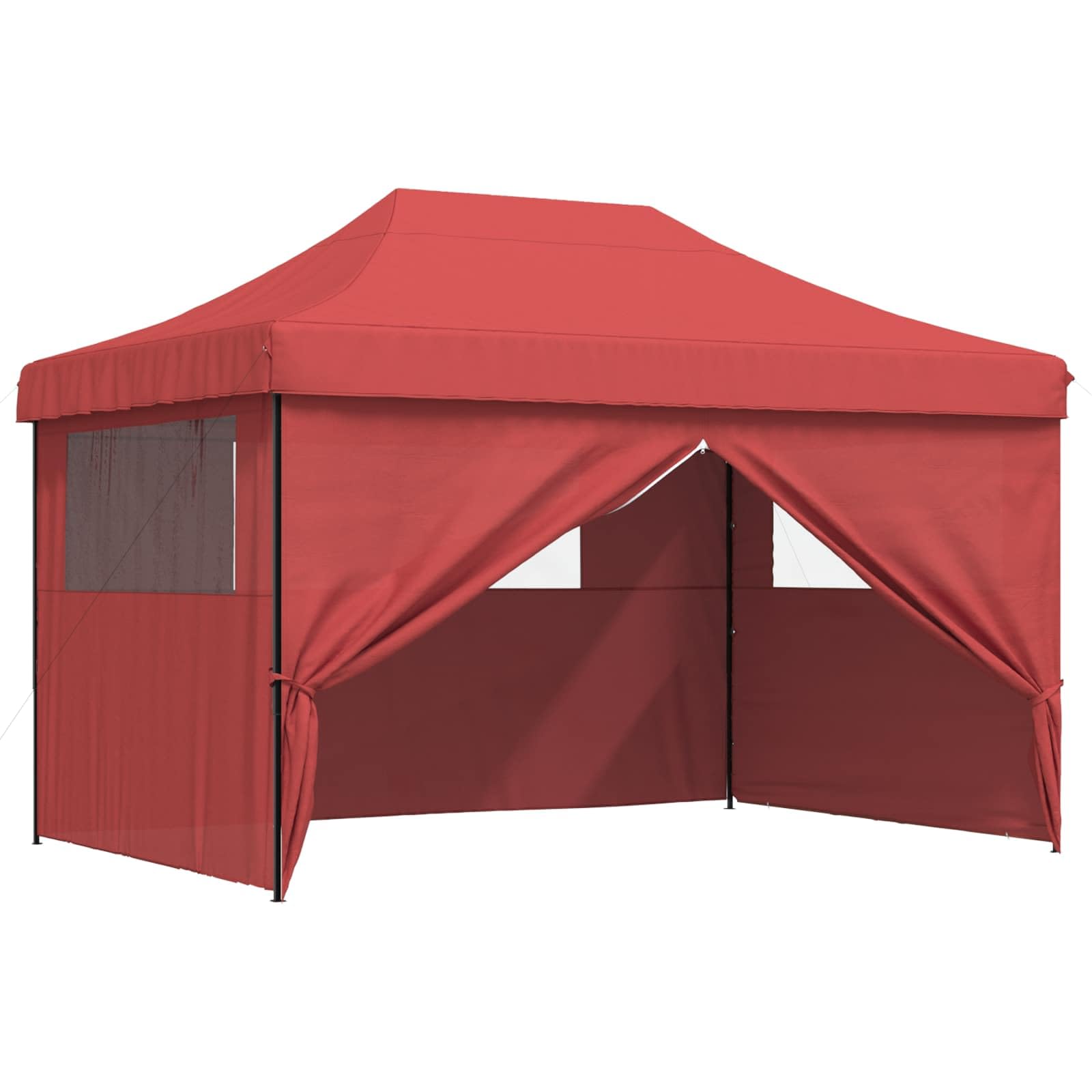 Bordowy namiot imprezowy, 279 x 410 x 315 cm, tkanina Oxford