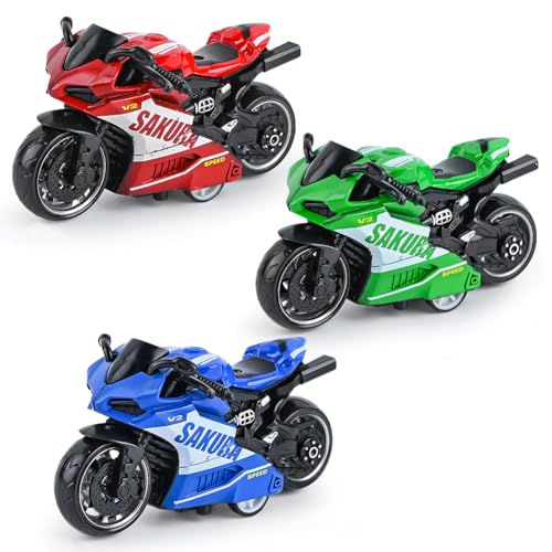 FCXVXCL Jouets de Motos en Alliage Moto Modèle Jouet Simulation Jouet Mini de Moto Les Garçons et Les Jeux Éducatifs pour Filles, Cadeau De FêTe...