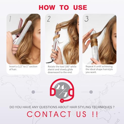 Plancha para cabello 2 en 1 de titanio con ventilación miniatura 6