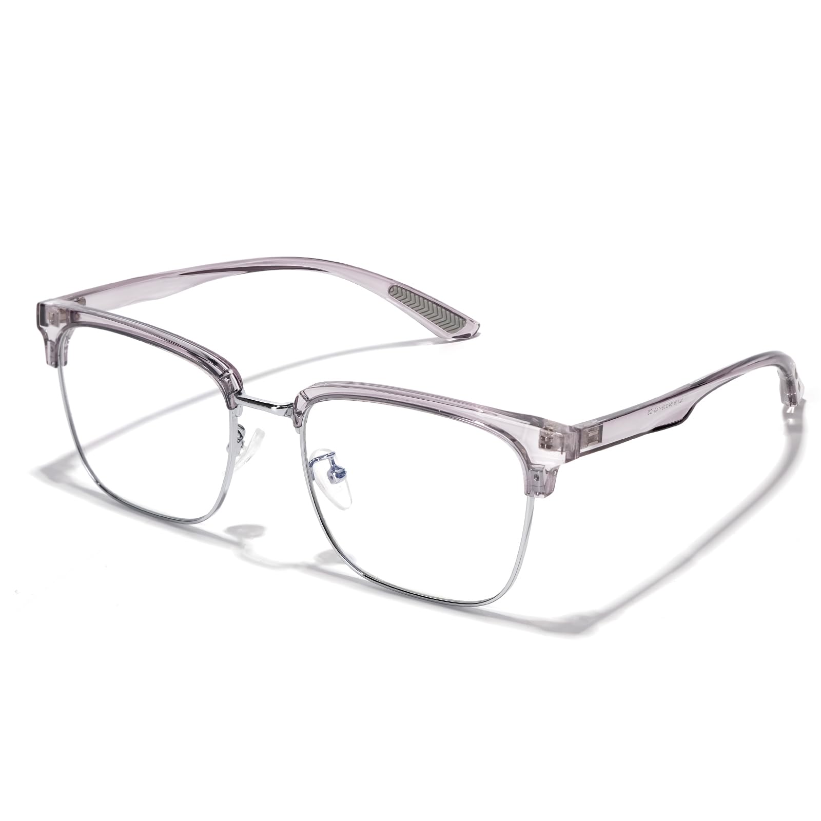 ZanyLen Blue Light Glasses Men Rectangle Large Browline Computer Gaming Glasses