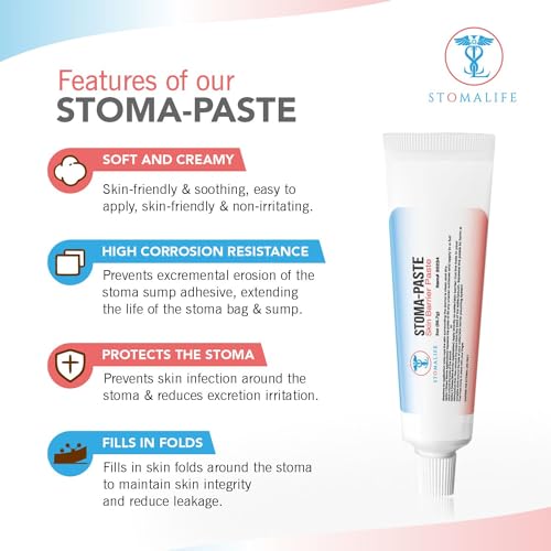 ostomy paste 2 oz stoma barrier paste with skin irritation prevention  accessories for ostomy-colostomy-ileostomy 2 oz pack of 1