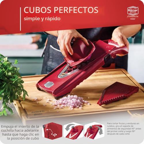 Mandolina de verduras Börner V5 con cuchilla de acero inoxidable duradera 6