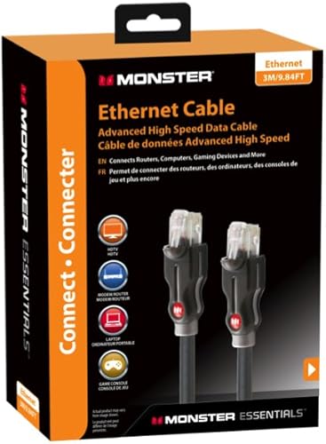 Monster 122455 Cable Cat 6 - Net 6 Advanced High Speed Ethernet Cable - 3M8.4FT (paquete al por menor)