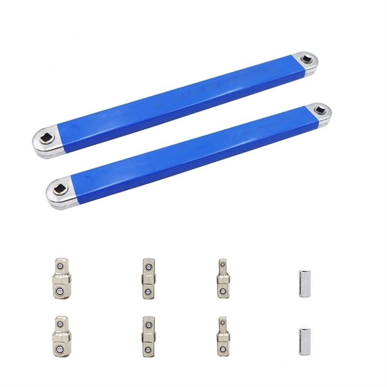Ualxpao 2Pcs Offset Wrench Extension Wrench Universal Multitool Compact Offset 39Cm With Adapters For Tight Spaces For Automotive Repair(2Pcs)