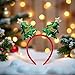 Roffiy Christmas Headbands for Women, Sparkly Sequins Christmas Tree Headband with Merry Christmas Design, Festive Xmas Hair Accessories for Women Girls Party Holiday Gift