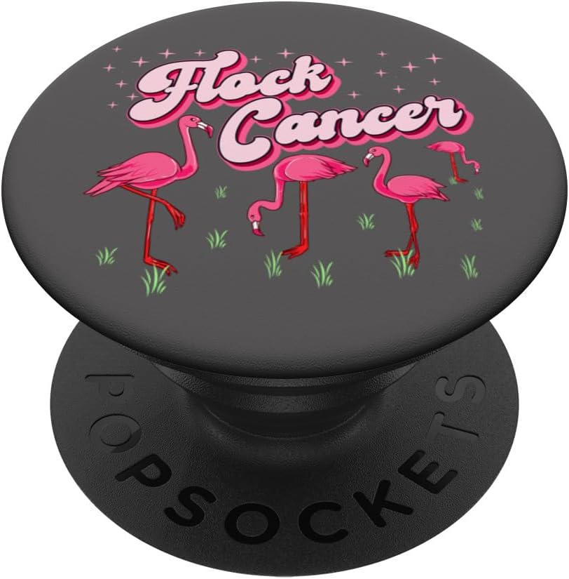 Cancer Awareness for Women Flamingo Flock Pink Awareness PopSockets MagSafe PopGrip for iPhone
