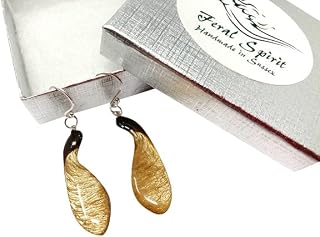 Natural Seed Resin Jewellery choice Sycamore Honesty Necklaces Earrings Choice in Gift Box (Earrings Sycamore)