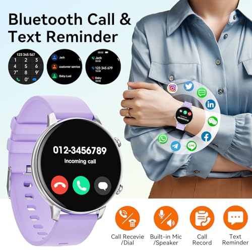 Hwagol Smart Watch (Answer/Make Calls), 1.39" Fitness Tracker, Smartwatch Heart Rate/Sleep Monitor/Pedometer/Calories, 140+ Sports Modes, Waterproof Women's Men's Fitness Watch for Android iOS - Image 5